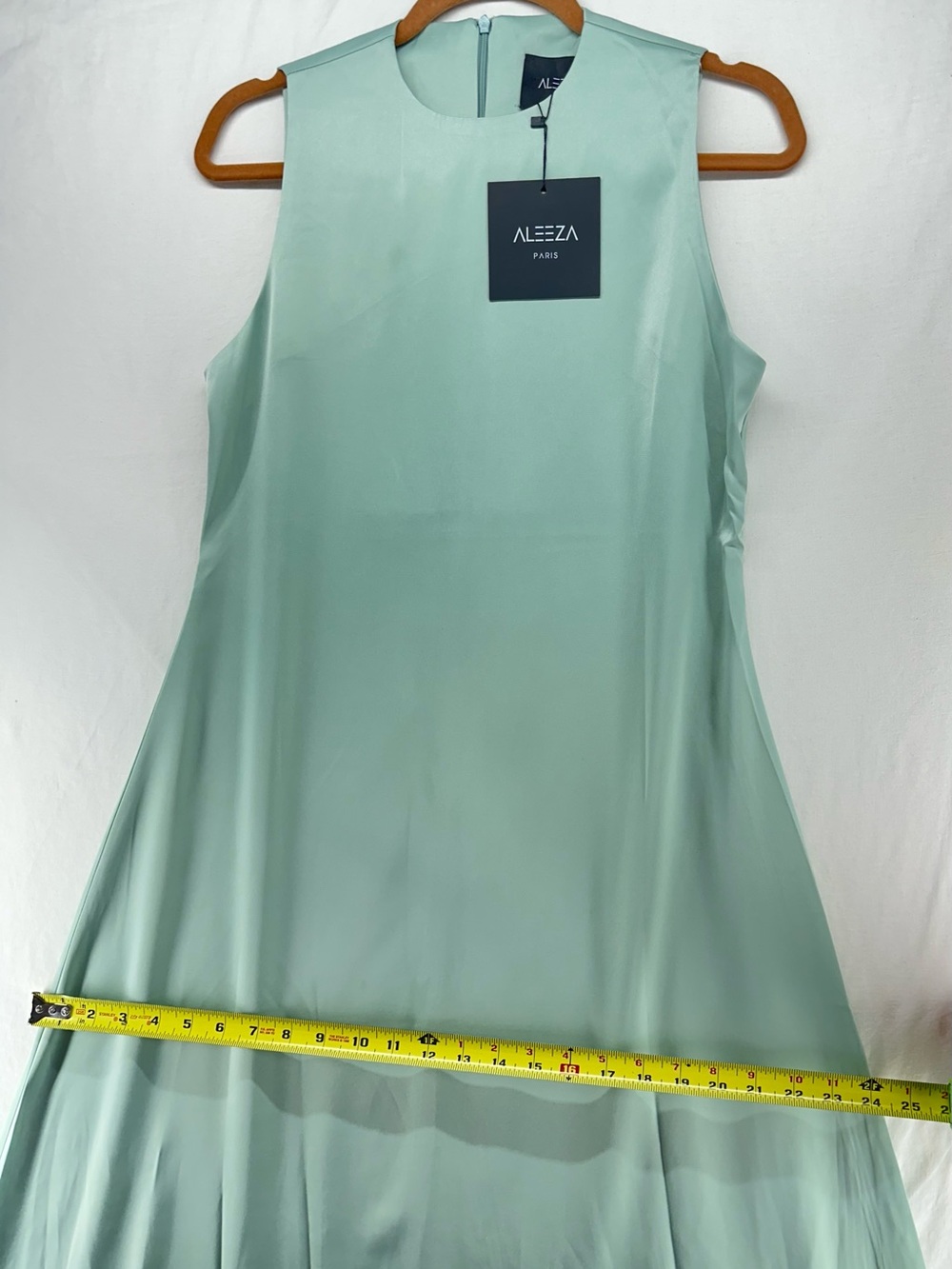 Aleeza Paris Dress Tiffany Mint Green Romantic Wedding Bridesmaid Maxi Slip S - Picture 5 of 10